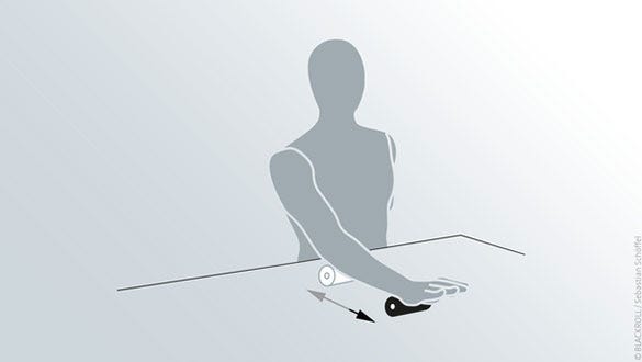 "Instructions to blackroll mini  excercises to strenghten the underarms and hands