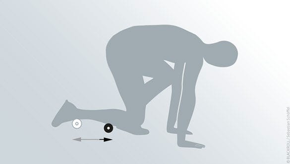 "Instructions for the Blackroll mini excercises shin which is designed to strehnghthen the back