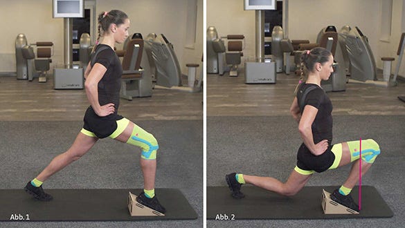 lunge with decline board involving the muscles  hamstrings and bottom
