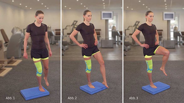 runners knee exercise involving the foot and hip muscles
