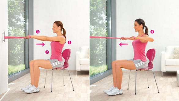 Woman doing an exercise to stretch her lateral neck muscles which prevents back pain
